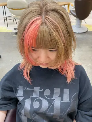 セミロング カラー LIBRO所属・Moca 〰️のヘアスタイル