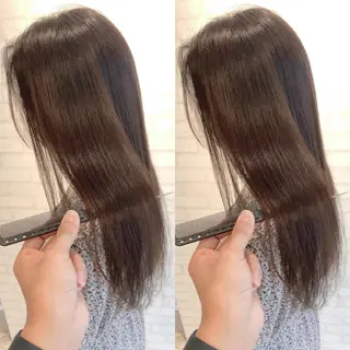 ロング 髪質改善 上品艶感カラーのヘアスタイル