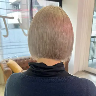 ショート カラー パーマ ヘアアレンジ メンズ 🧨ブリーチー×ボブ レイヤー💎じゅえるのヘアスタイル