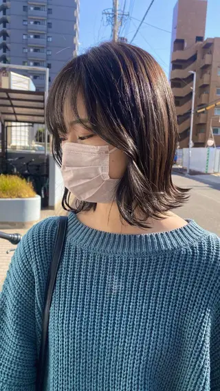 ミディアム 中尾 未来/艶カラー /カットモデルのヘアスタイル