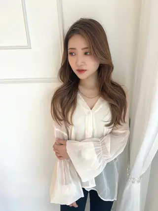 ロング ParveMix 佐々木梨紗🤍のヘアスタイル