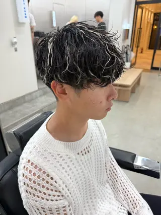ショート メンズ 亀井隆汰/メンズ専門 パーマ特化美容師のヘアスタイル