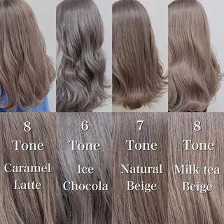 セミロング グレージュ 透明感 ブリーチなし田島晃汰のヘアスタイル