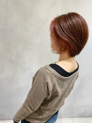 ショート カラー 吹田 駿 髪質改善縮毛矯正のヘアスタイル