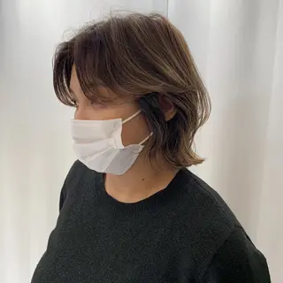 ミディアム カラー 【韓国風くびれヘア】 joule小木曽輝のヘアスタイル