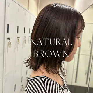 セミロング カラー ハイトーン/暖色/ 眉/メイク/Rinaのヘアスタイル