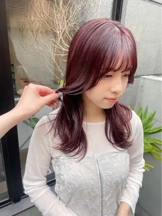 セミロング カラー 🌻clam.ゆな ／経堂／艶カラー🌻のヘアスタイル