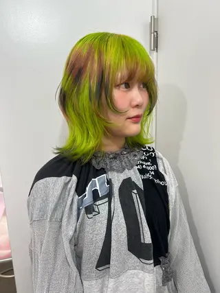 ミディアム 💥ウルフカット デザインあんな💥のヘアスタイル