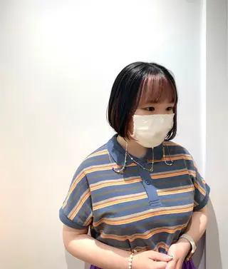 ショート カラー ヘアアレンジ GO TODAY SHAiRE SALON 梅田店所属・3ヶ月持ちが良い ボブ/ショートのヘアスタイル