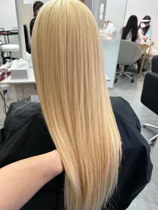 ロング カラー alpha. カラーエクステ下妻のヘアスタイル