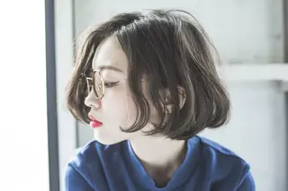 ミディアム カラー パーマ 佐々木 優介のヘアスタイル