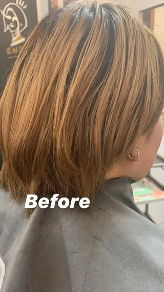 ショート 艶髪color💎髪 質改善ストレート大吉のヘアスタイル