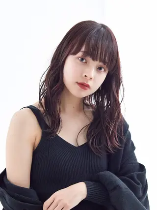 セミロング カラー La fith 店長 城谷颯人のヘアスタイル