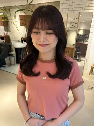 セミロング カラー yuki ♡のヘアスタイル