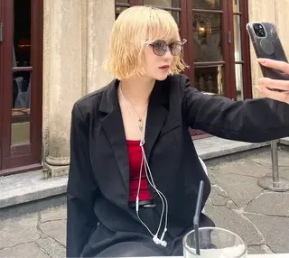 ショート カラー hair salon　丹tan所属・Rena✴︎トレンド ×スタンダードMIXのヘアスタイル