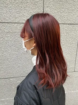 セミロング カラー ヘアアレンジ ミズタ マイのヘアスタイル