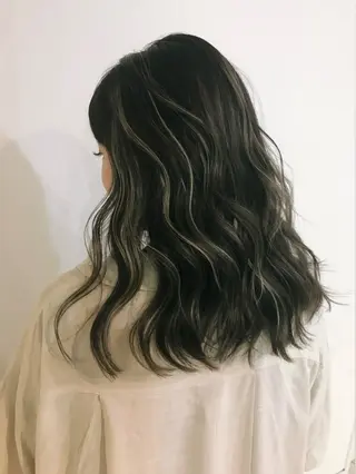 セミロング カラー グレージュ/ベージュ /経堂/sana🌱のヘアスタイル