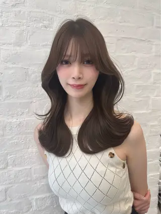 ミディアム カラー 高島大登/顔周り /レイヤーカットのヘアスタイル