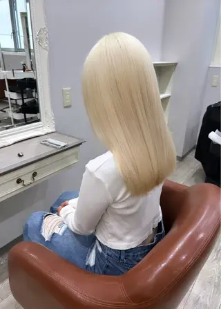 ロング カラー inq sakae所属・りん🌷︎名古屋 透明感カラー/カットのヘアスタイル