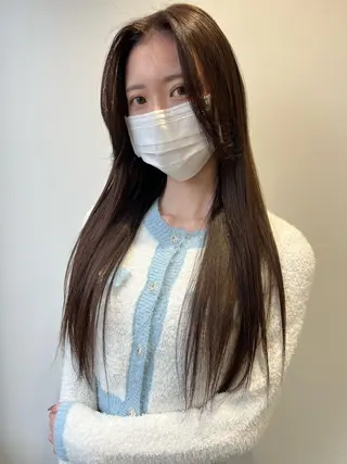 ロング カラー 🩶💜寒色カラー/ ゆずほのヘアスタイル