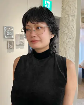 ミディアム カラー パーマ haco＋所属・圧倒的デザイン力 店長🎨RENAのヘアスタイル