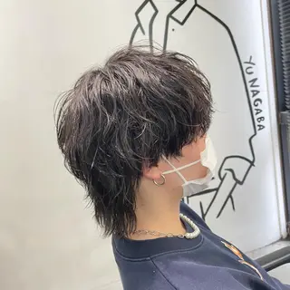 ミディアム パーマ メンズ メンズ特化美容師/ 藤戸 椋のヘアスタイル