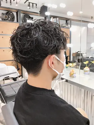 ショート パーマ メンズ メンズパーマ タカキリョウのヘアスタイル