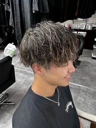 カラー パーマ メンズ 笹江 瑞穂のヘアスタイル