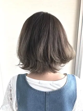 ミディアム カラー エイジングケア特化 美容師✂️山崎竜二のヘアスタイル