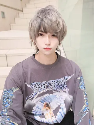 ミディアム メンズ michelleafloat所属・イナオカ ダイスケのヘアスタイル