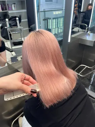 ミディアム カラー 韓国ヘア🖤/透明感 shihoのヘアスタイル