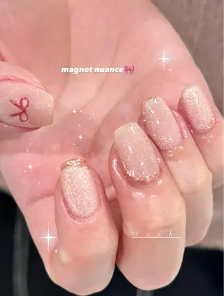 ネイル 🎀チーク/ちゅるん 🫧chisa🎀のネイルデザイン