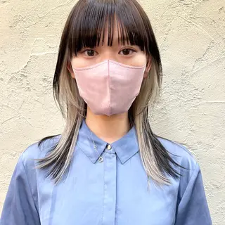 セミロング カラー 大久保 佳那のヘアスタイル