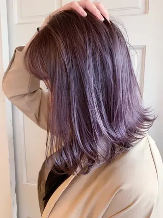 ミディアム カラー ヘアアレンジ WATARU🔥／ 外国人風ハイライトのヘアスタイル