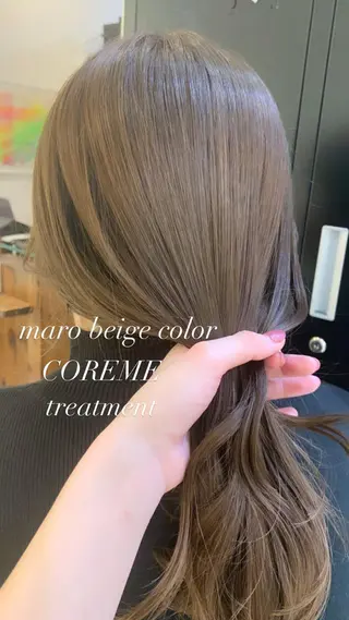 セミロング カラー 似合わせカラー/艶 髪質改善/ヨシザキのヘアスタイル