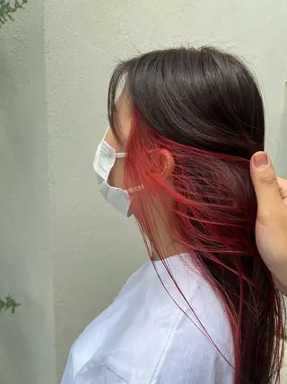 ロング カラー パーマ/縮毛矯正 揚村武斗のヘアスタイル