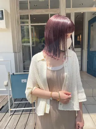 ショート カラー ホンダリサコ 透明感カラー/ボブのヘアスタイル