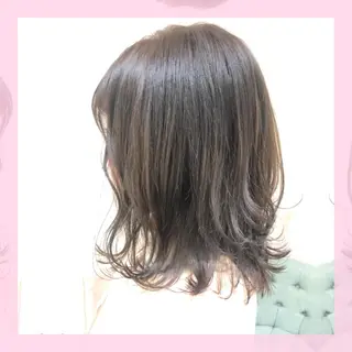 ミディアム カラー plum.所属・🍒前川 🍒のヘアスタイル