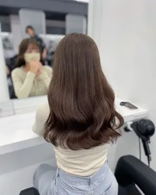 ロング カラー パーマ ヘアアレンジ メンズ キッズ ♥️韓国ヘア レイヤー♥️ゆりのヘアスタイル