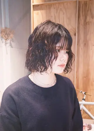ショート カラー パーマ iki所属・パーマstyle てるてるのヘアスタイル