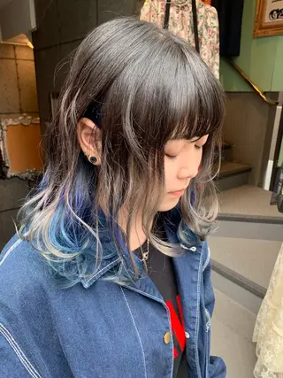 ミディアム カラー ピンクベージュ/新潟 万代/高橋桃葉🍑のヘアスタイル