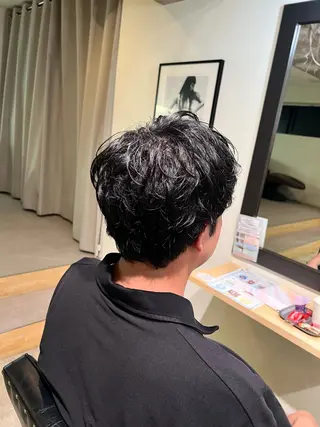 パーマ メンズ 金山/透明感カラー レイヤー/木澤 航のヘアスタイル