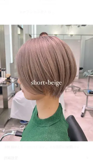 ショート カラー CHERIEブリーチ ダブルカラー 天神のヘアスタイル