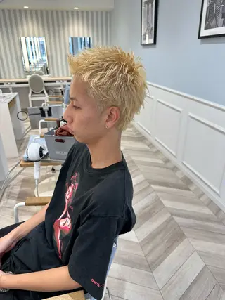 ショート カラー メンズ メンズパーマ/ スパイキー/神田正紀のヘアスタイル