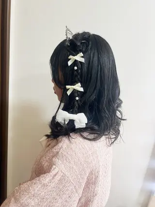 セミロング ヘアセット/金山 佐野 妃都美のヘアスタイル