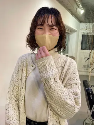 ショート パーマ silo所属・silo MOKA 顔周りカット🦦のヘアスタイル