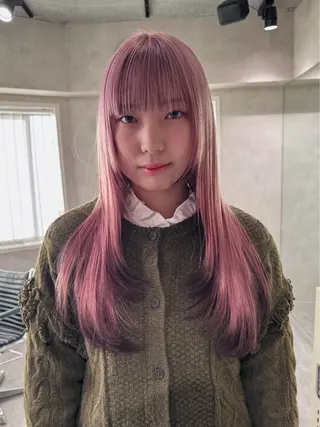 ロング カラー ダブルカラー ブリーチ/kaitoのヘアスタイル