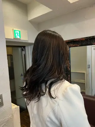 セミロング カラー 髪質改善/縮毛矯正/ 超高濃度水素ケアのヘアスタイル