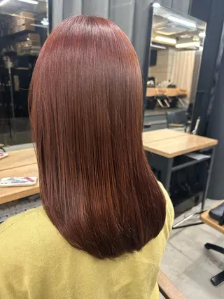 ミディアム 女性らしいモテヘア 韓国ヘアhikariのヘアスタイル