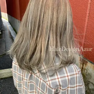 セミロング カラー HairDesign Azurのヘアスタイル